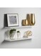 HOME 2-Piece White Floating Wall Shelves 120&Atilde;&mdash;20cm &acirc;&euro;&ldquo; Modern Wall-Mounted Storage for Books &amp; Decor