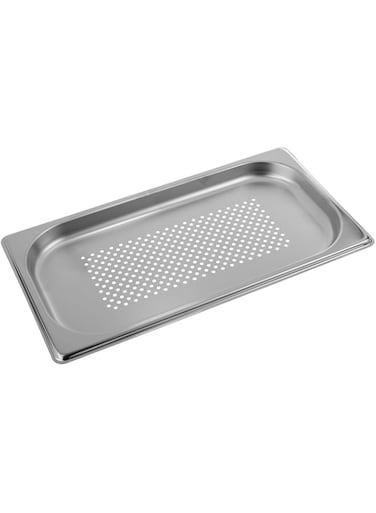 Vague Stainless Steel 1/3 Perforated Gastronorm Pan, 20 mm Size