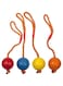 Duvo Rubber Ball With Rope Mix Mixed Colors 30cm - &oslash;6cm Length - 6cm (1 Pcs)