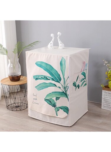 Washing Machine Cover, Automatic Washer Dryer Cover for Front Load Washer Protection-Cactus,XL code 60 * 65 * 85cm