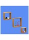 FLOATING WALL SHELVES CUBE 3PCS SET GOLDEN SIZE: 30x9.8x30cm/25x9.8x25cm/20x9.8x20cm