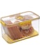 MostNow Bread Box,Bread Boxes for Kitchen Counter Airtight, Time Recording Bread Storage Container with Lid, Bread Keeper for Homemade Bread, Toast, Bagel, Donut and Cookies (Yellow)