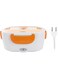 Dubai Gallery Portable Electric Heating Lunch Box Orange/White 0.6L