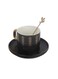 Gift Ceramic Coffee Mug With Spoon And Saucer