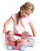 JC Toys Lil Cutesies Twin 8.5" All Vinyl Dolls And Stroller Set, Posable And Washable, Removable Outfits  Twin Stroller And Accessory,   Ages 2+, Green