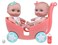 JC Toys Lil Cutesies Twin 8.5" All Vinyl Dolls And Stroller Set, Posable And Washable, Removable Outfits  Twin Stroller And Accessory,   Ages 2+, Green
