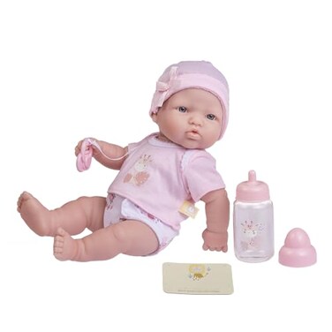 JC Toys - La Newborn Newborn Baby Doll 30 Cm, Soft Vinyl, Includes 6 Accessories, Pink, Ideal For Playing, Designed In Spain By Berenguer, 2 Years