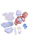 La Newborn Baby Doll With Accessories 14 inches - Blue 18543