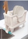Kitchen Plastic Bowl Rack, Dish Drainer Rack - Apricot [Side Drain]