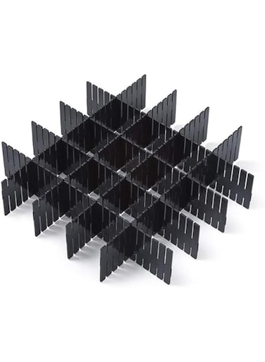 Qozary 10 Pack Adjustable Drawer Organizer Dividers for Socks, Underwear, Makeup, Kitchen, Dresser