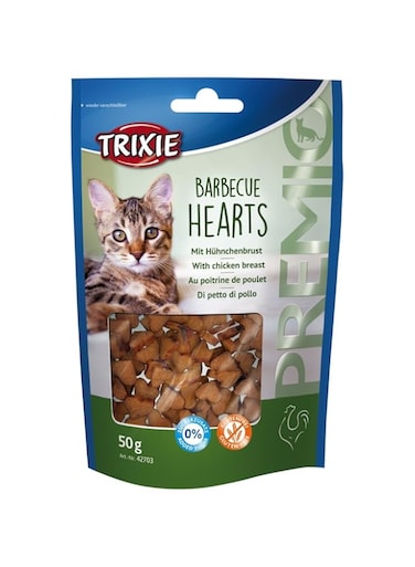 Trixie Premio Barbecue Hearts Cat Treats - 50G