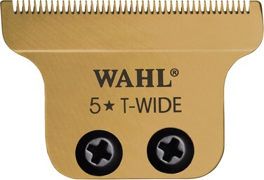 Wahl Professional Gold T-Wide Blade, Adjustable Zero-Overlap, DLC &amp; Titanium Coated, Fits Cordless Detailer Li, Professional Barbers &amp; Stylists, Men's Facial Hair Trimmer &amp; Clipper Blades