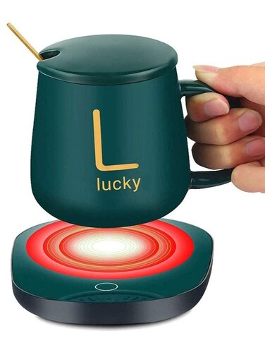 Portable Coffee Cup Warmer Heater Set Heat Heating Cup Pad Ceramics Mug Thermostatic Electric Coaster 55&acirc;&bdquo;&fnof; Mug Mat Office Tea Coffee Milk Heater with...