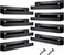 Blulu 14 Inch Acrylic Floating Bookshelf - Wall Mounted Shelf for Home and Office (8 Pack, Black)