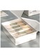 Plastic underwear storage box, closet wardrobe with dust cover, stackable, socks and bra dispenser for bedroom cabinet, scarf tie cable drawer divider (for socks)
