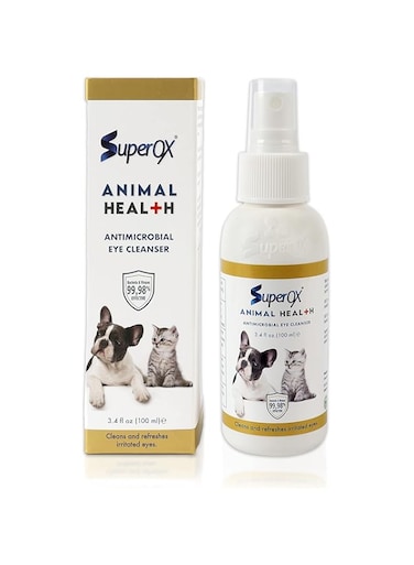 Superox Animal Eye Wash &amp; Tear Stain Remover   Fast Relief from Irritations &amp; Allergies Symptoms   Safe for All Animals   100 ml (3.38 oz)