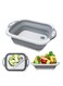 Multifunction Chopping Board, Collapsible Dish Tub Basin Cutting Board Colander, Vegetable Fruit Wash And Drain Sink Storage Basket