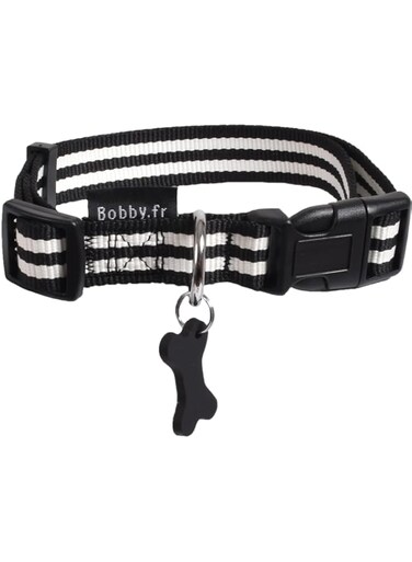 Bobby Collar Stripe Black Medium