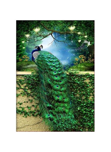 Other 40x60 DIY 5D Diamond Painting Kits Full Drill Diamond Embroidery Green Peacock Diamond Mosaic Crafts
