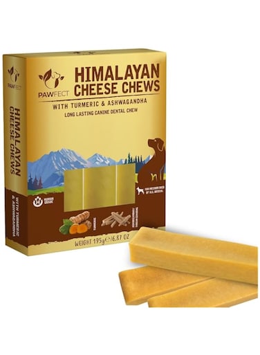 Pawfect Himalayan Cheese Chew Bar with Turmeric and Ashwagandha 195g (3x 65g)