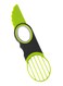 3-in-1 Multi-Function Avocado Slicer , Kiwi Fruit Cutter Tool , Peeler and Slicer, Kitchen Gadget For Mango, Banana, Dragon Fruit, Green/Black, 6*22.5 cm