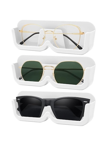 NALACAL Sunglasses Organizer, Wall Mounted Plastic Eyeglass Holder, Eyewear Display Stand for Home Decor, Sunglasses Storage Rack for Living Room, Bedroom, Bathroom, Entryway, and Closet