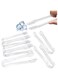 KASTWAVE Plastic Buffet Serving Tongs, 8 Pcs Mini Clear Kitchen Tongs 6.3 Inch Small Ice Tongs for Tea and Coffee, Party Catering, Appetizers, Salad, Desserts, Sandwich, Buffet Barbecue
