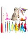 12-Piece SLE Cat Toy Set - Interactive Cat Stick Toys with Feathers &amp; Bells - Ideal for Indoor Play to Instantly Grab Your Cat's Attention