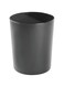 mDesign Wastebasket Bin for Bathroom Bathroom Accessories, Office, Kitchen - Black