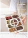Compartment Seasoning Box, Portable Plastic Spice Condiment Container with Handle, Split Design Kitchen Spice Jar Multi Compartment Storage Organizer for Travel Outdoor Barbecue