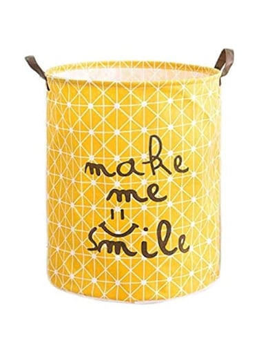 Oban Linen Laundry Baskets Dirty hamper, Folding Laundry Basket, Dirty Clothes Storage Basket, Collapsible Laundry Basket as Space Saving Organizer for Storing Laundry, Quilt, Kids Toys (Yellow)