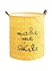 Oban Linen Laundry Baskets Dirty hamper, Folding Laundry Basket, Dirty Clothes Storage Basket, Collapsible Laundry Basket as Space Saving Organizer for Storing Laundry, Quilt, Kids Toys (Yellow)