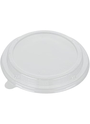 Restaurantware Lid for Round Poplar Container, Round Wooden Container, Food Container - 6" Round Plastic Lid - 100ct Box - Taipei Collection -