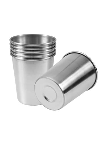 Pack 8 Ounce 230ml Stainless Steel Cups Shatterproof Pint Drinking Cups Metal Drinking Glasses for Kids and Adults