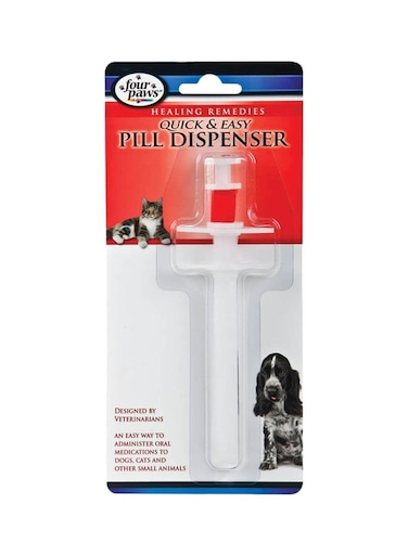 Four Paws Quick and Easy Pill Dispenser White/Red