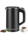GraGra Small Electric Kettle, 304 Stainless Steel 0.8L Low Wattage Electric Travel Kettle, Portable Mini Electric Coffee Kettle, Compact Electric Travel Kettle for Travel, Home, Office (Black)