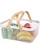 Metal Mesh Steel Basket with Handle, Multi-functional Kitchen Baskets Fruit Basket Bin, Garden Harvest Basket Mesh Basket for Shopping Garden Picnic Bathroom Organizing (White)