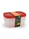 HOUSEWARE 3-Piece Crisper Food Container Set Large Red 22 x 12 x 16.5cm