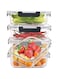 KUAIJI 5 Pack 36oz Meal Prep Containers with Lids Glass Food Prep Storage Containers Airtight Lunch Bento Box Lunch Box For Microwave Ovens Dishwasher Freezer Reusable Glass Containers, (5-Pack)