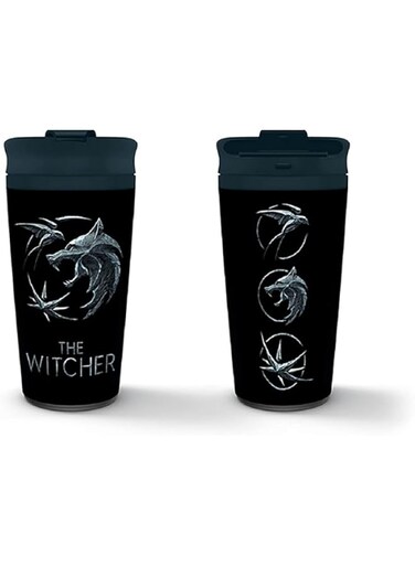 Pyramid The Witcher Sigils Travel Mug, 450 ml Capacity, Black