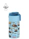 Kiddo Cars &amp; Trucks Stainless Steel Insulated Water Bottle 450ml - Leak-Proof, Drop-Resistant, Push Button, Carry Handle - Ideal for Back to School