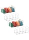 U-HOOME Clear Plastic Purse Handbag Organizer 4 Sections Bag Closet Shelf Divider Purse Display Stand Handbag Storage Organizer Clear Desk File Sorter Office Supplies Stand Holder Bookshelf (4PCS)