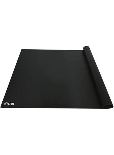 Sapid Extra Large Silicone Mat 36" x 24" Place Mats, Heat Resistant Mat for Kitchen Countertop Protector, Thick Placemats Washable Silicone Mats for Kitchen Counter Mat Dining Table Mat, Black,