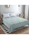 HOME Premium Glace Cotton King Bed Sheets with 2 King Pillowcases by Kingston   Luxurious Soft Sheets Cotton (3 Piece Set, 275 X 275 CM Flat sheet, 50 X 75 CM Pillow Covers, Sky Blue and Pink)