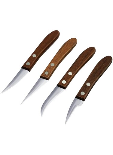 HTIAM 4 Pieces Kitchen Vegetable DIY Carving Knives Professional Chef Knife Sharp Well Food Fruit Paring Knife