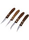 HTIAM 4 Pieces Kitchen Vegetable DIY Carving Knives Professional Chef Knife Sharp Well Food Fruit Paring Knife