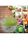 Juxin Easy Spin Manual Food Chopper, Stainless Steel Blades, White, Compact, Safe, No Electricity Required