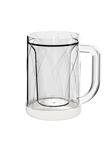 Life Beer Mugs for Men 14 oz (400 ml), Beer Mugs for Freezer, Glass with Handle for Drinking. Pub Drinking Mugs Stein Gift for Man