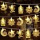 2025 Ramadan Decorations Lights, 20 LEDs Moon and Star Lights Battery Operated, Ramadan Decoration Lights for Eid Ramadan Home Decor, 10FT, Warm White