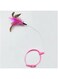 FDTY Cat Collar Toy Attached, Silicone Cat Teasing Wand Adjustable Cat Feather Collar Toys with Bell Cat Interactive Teaser Toys (Pink)